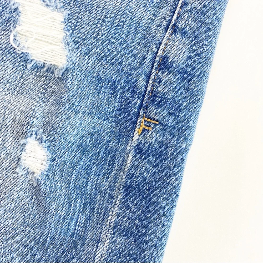 Frame Denim Le Cutoff Denim Jean Shorts Distressed Oxnard Blue Light Wash